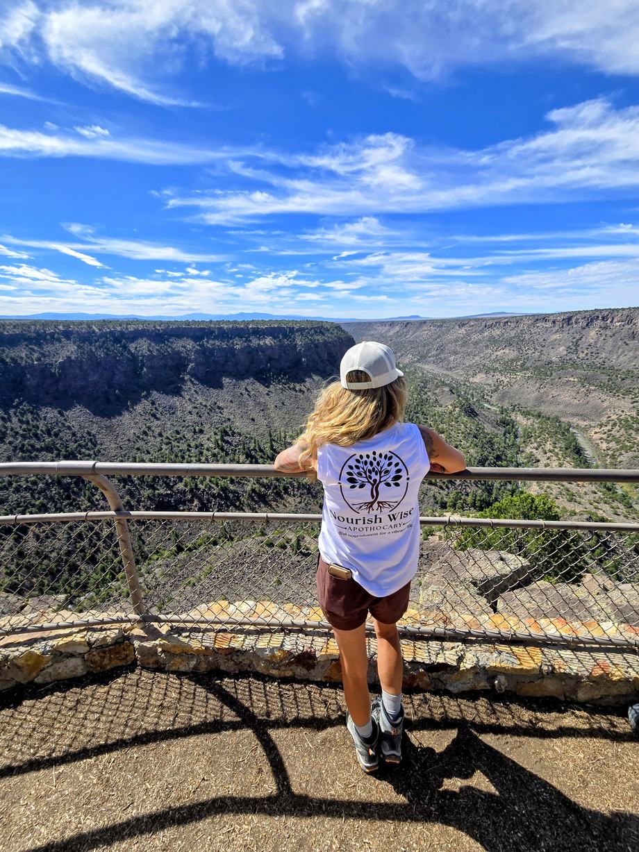 Ashley Crawford looking out over the Rio Grande Gorge in northern New Mexico